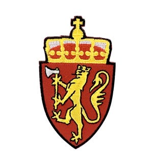 Patch flag coat of arms shield emblem country embroidered badge norway