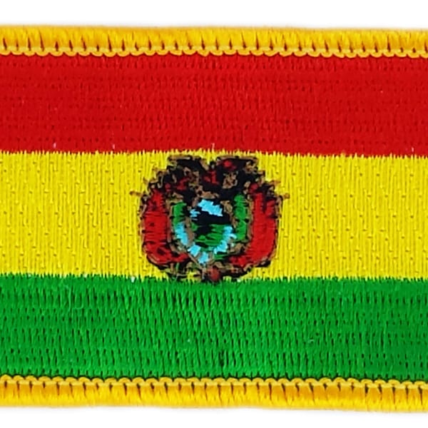 FLAG Patch Rucksack nationale Eisen auf Kleber bestickt Applikation Bolivien