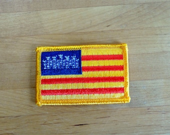 Parche parches bordado bandera de hierro en aplique vintage kawaii chaqueta coser mochila denim chaqueta pantalones cortos biker bandera baleares ibiza españa