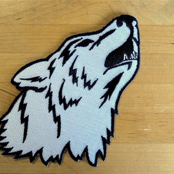 Patch patches broderie fer drapeau sur veste vintage kawaii applique coudre loup sac à dos en denim veste Short biker blanc