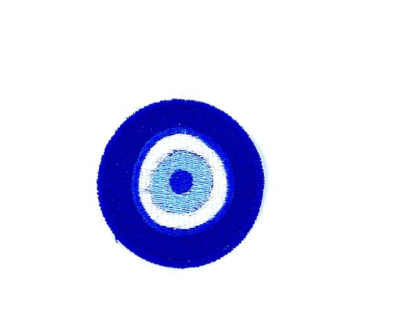 Evil Eye Nazar Embroidered Patch – Iron On Or Sew On For Jackets, Bags & More (Multicolor)