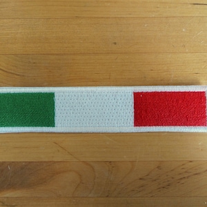 Patch broderi strykflagga applikation vintage kawaii jacka sy ryggsäck jeansjacka shorts biker italien ränder flagga italien