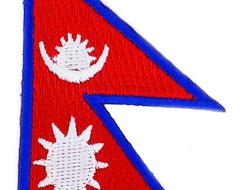 FLAG patch backpack national iron on glue embroidered applique nepal