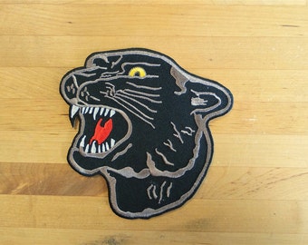 Patch patches embroidery iron flag on applique vintage kawaii jacket sew backpack denim jacket shorts biker panther tiger panthera