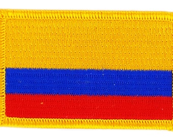 FLAG patch backpack national iron on glue embroidered applique colombia