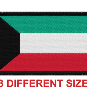Applique patch embroidery design for machine digital file instant download  flag banner kuwait kuwat