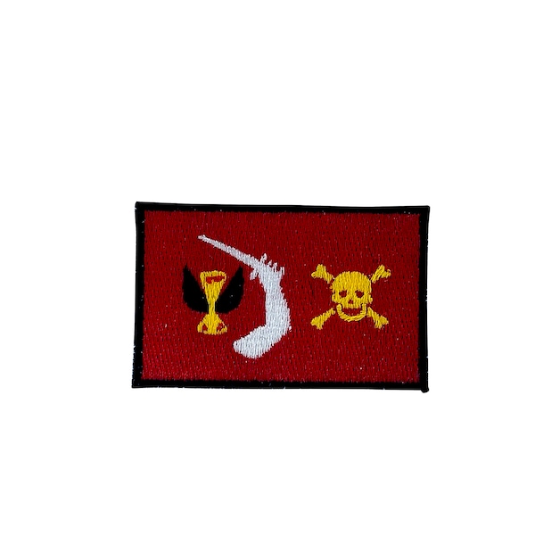 Parche de bordado coser insignia hierro en pegamento transferencia bandera pirata thomas tew