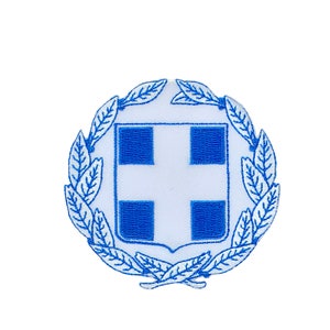 Escudo de la bandera del parche de armas escudo emblema país bordado insignia grecia