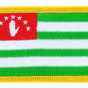 FLAG patch backpack national iron on glue embroidered applique Abkhazia