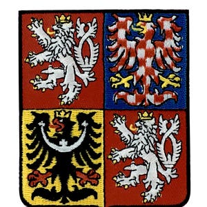 Patch flag coat of arms shield emblem country embroidered badge czech republic