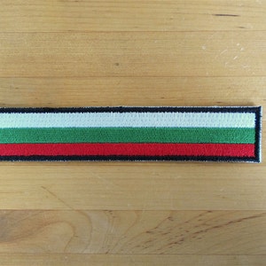 Patch broderi strykflagga applikation vintage kawaii jacka sy ryggsäck jeansjacka shorts biker bulgarien flagga ränder