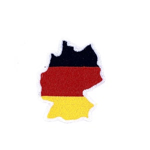 Embroidery patch sew badge iron transfer map germany german deutschland flag