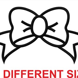May include: Black and white outline of a bow with a center circle. 19 DIFFERENT SIZE