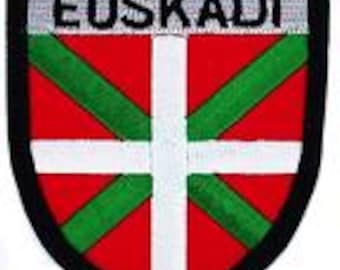 Parches bordados plancha bandera apliques vintage kawaii chaqueta coser mochila chaqueta vaquera shorts biker bandera pais vasco euskadi escudo