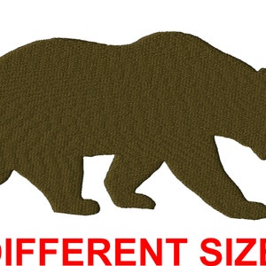 design Applique patch embroidery design machine digital file pattern contour instant download bear grizzly