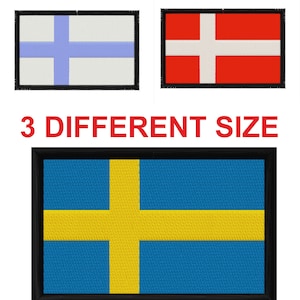 Applique patch embroidery design machine digital file instant download flag banner sweden denmark finland