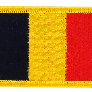 FLAGGA lapp ryggsäck nationell stryk-på lim broderad applikation Belgien