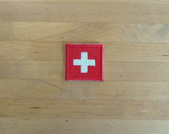 Parche parches bordado bandera de hierro en applique vintage kawaii chaqueta coser mochila de mezclilla chaqueta pantalones cortos biker bandera suiza suiza