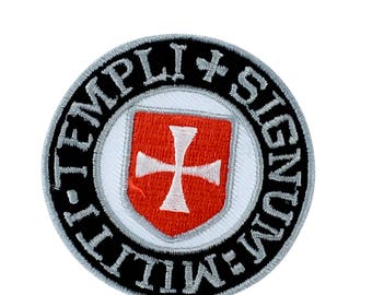 patch ferro ricamato cavalieri cavalieri templari croce esercito christano religioso