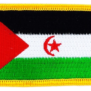 FLAG patch backpack national iron on glue embroidered applique western sahara