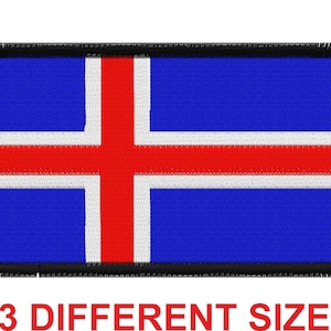 Applique patch embroidery design machine digital file instant download flag banner iceland icelande