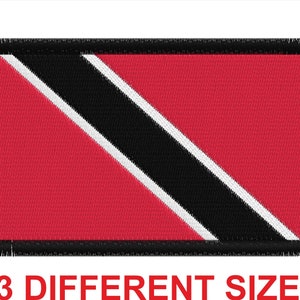 Applique patch embroidery design for machine digital file instant download  flag banner Trinidad and Tobago