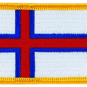 flag pach backpack national iron on glue embroidered applique faroes faroe islands