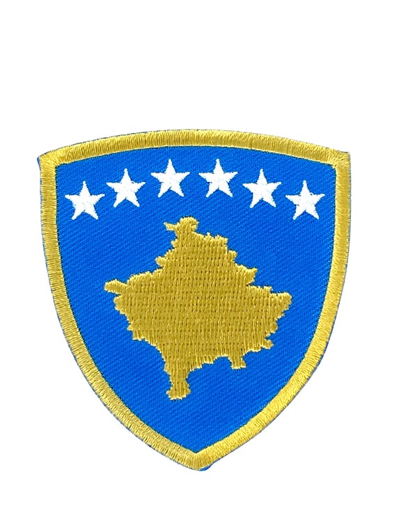 Toppa Ricamata Bandiera Del Kosovo – Termoadesiva, Dimensioni 7x5 Cm, Prodotta In UE, Per Giubbotti E Zaini
