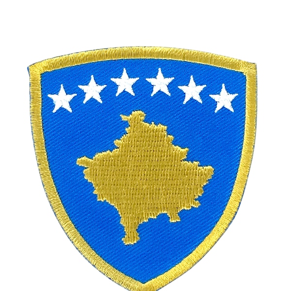 Patch flag coat of arms shield emblem country embroidered badge kosovo