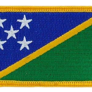 flag patch backpack national iron on glue embroidered applique solomon islands