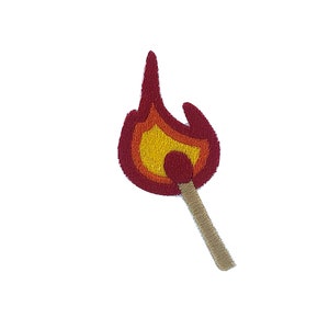 Embroidery patch sew badge  iron on glue transfer matches fire