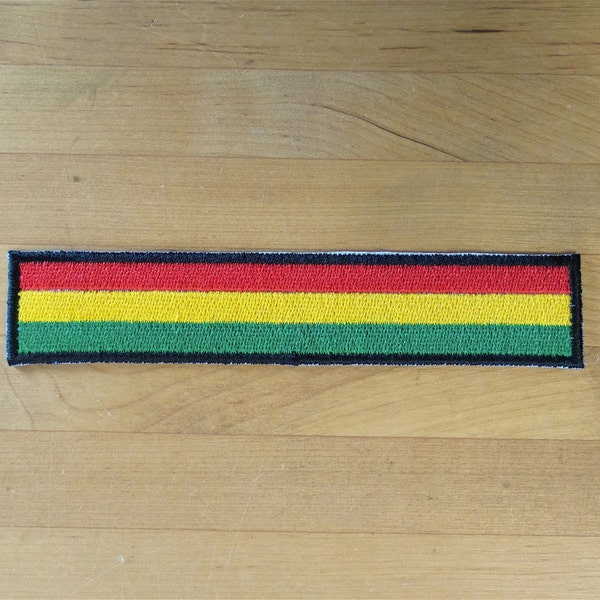 Patch patchs broderie drapeau de fer sur applique vintage kawaii veste coudre sac à dos denim veste shorts biker rasta drapeau rayures reggae