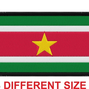 Applique patch embroidery design machine digital file instant download flag banner suriname surinam