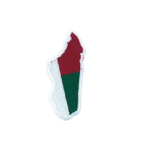 Stickerei Patch Nähen Abzeichen Eisen auf Kleber Transfer Karte Flagge madagaskar