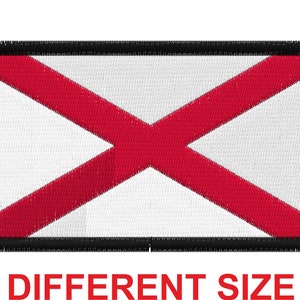 Applique patch design embroidery design machine digital file instant download flag banner usa alabama