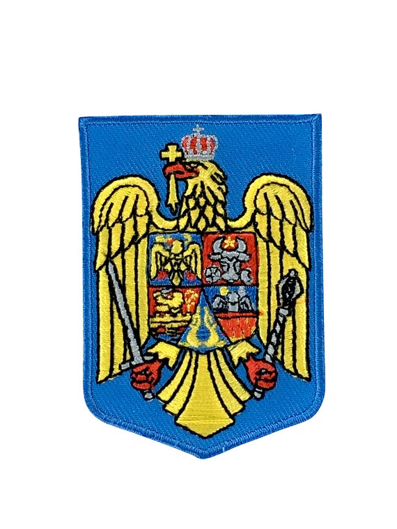 thumbnail image 2 of 4x Romania Roundel Flag Vinyl Stickers - Coat Of Arms, 50mm Bumper Decals, Glossy 2 of 5