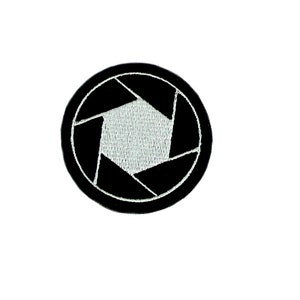Gestickte Patch Applikation Nähen Abzeichen Eisen auf Kleber Kamera Shutter Objektiv Bild