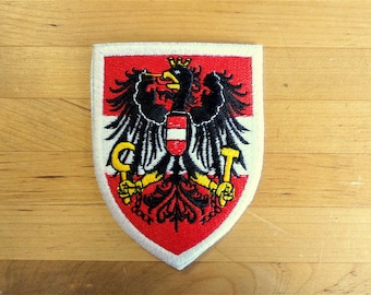 Parche parches bordado bandera de hierro en aplique vintage kawaii chaqueta coser mochila camisa demezclo chaqueta pantalones cortos biker austria bandera escudo de armas