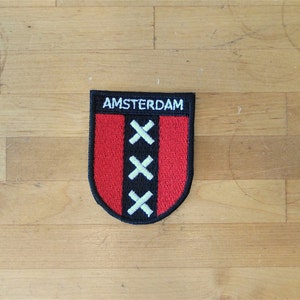 Patch patches embroidery iron flag on applique vintage kawaii jacket sew backpack denim jacket shorts biker amsterdam flag shield