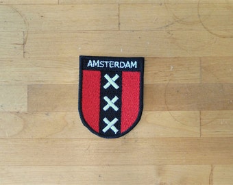 Patch patches backpack flag amsterdam embroidered shield coat of arms holland