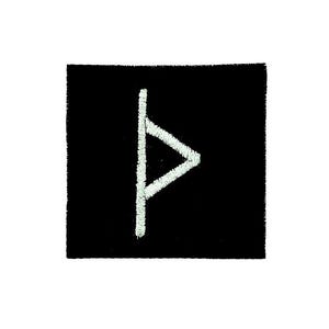 Tygmärken broderi strykflagga på applikation vintage jacka sy ryggsäck jacka shorts biker runa viking alfabet thuriasz jätte thor