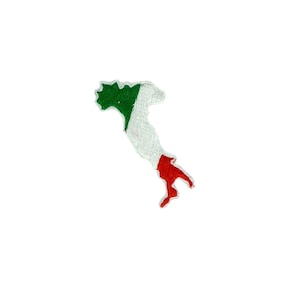 Geborduurde patch applique naaien badge ijzer op lijm transfer vlag italië italië kaart