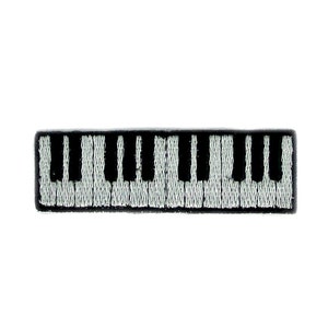 Embroidered patch applique sew badge iron on glue transfer piano music