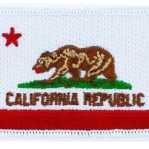 FLAG patch backpack national iron on glue embroidered applique california