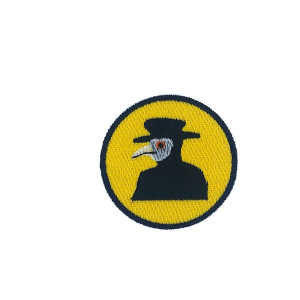 Broderilapp sy märke stryk-på limöverföring läkare mask pesten