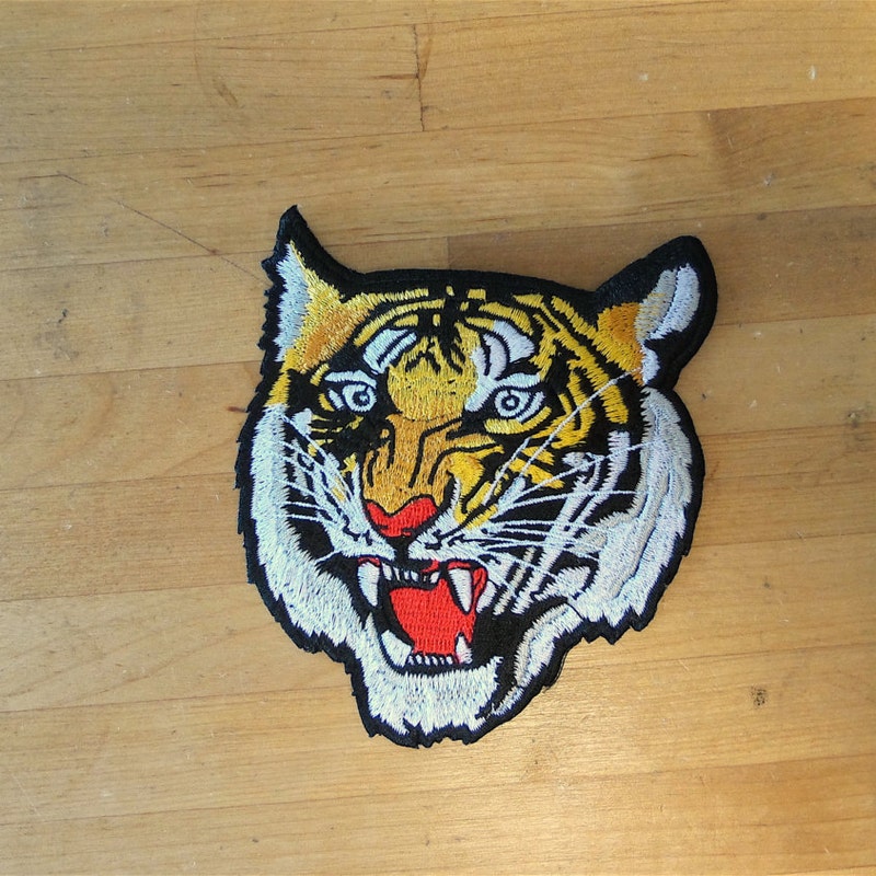 Tiger Reversible Sequins Sew On Patches For Clothes Kids Boy Girl T Shirt Coat E