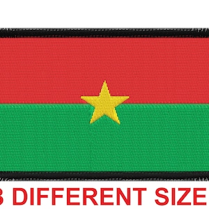 Applique patch embroidery design machine digital file instant download flag banner burkina faso
