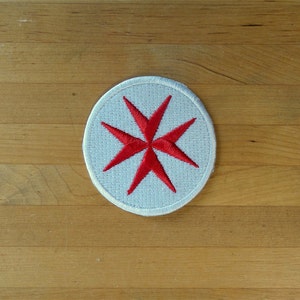 Patch patches embroidery iron flag on applique vintag jacket sew backpack denim jacket shorts biker jerusalem cross flag templar knights