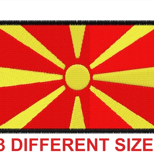 Applique patch embroidery design for machine digital file instant download  flag banner macedonia