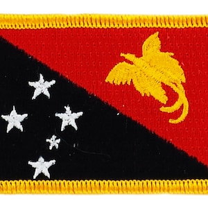 FLAG patch backpack national iron on glue embroidered applique papua new guinea